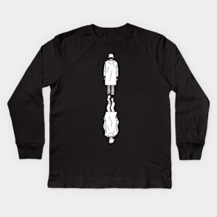 Walking Alone Kids Long Sleeve T-Shirt